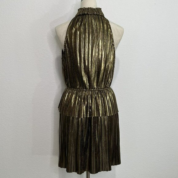 Moon River Women's Size Medium Gold Stretch Cocktail Party Dress $140 - Picture 2 of 7